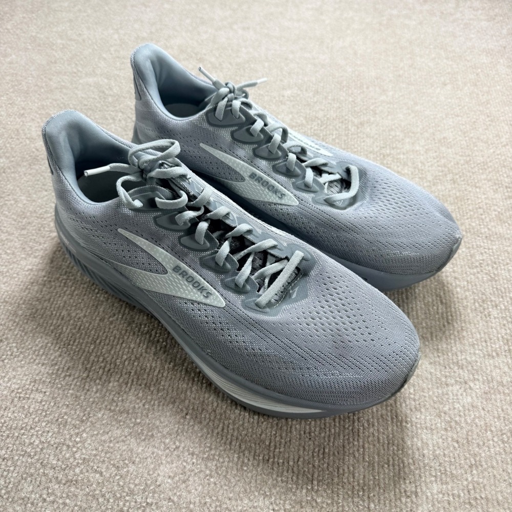 Brooks Ghost 17 Mens Running Shoes Grey Alloy Size 12 Wide 2E
